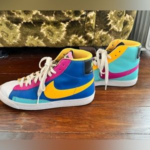 Nike Blazers multi-color,worn but in good condition